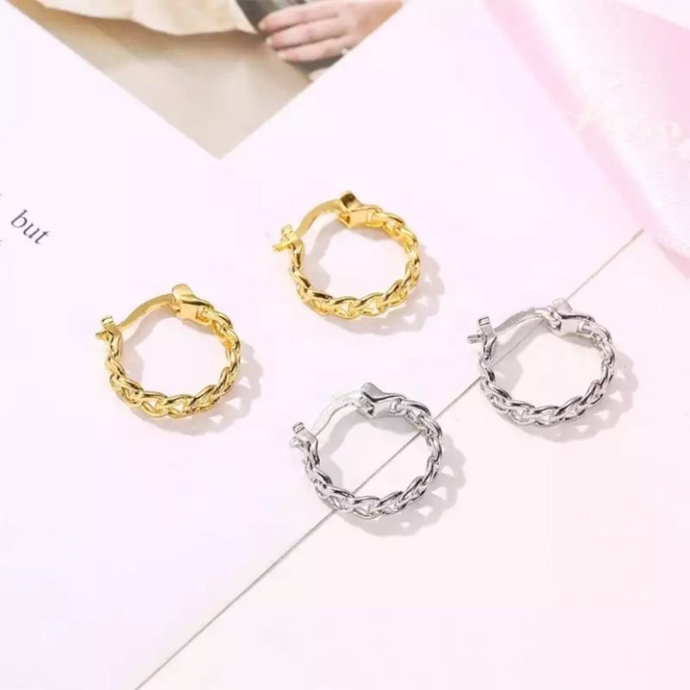 #7 Simple Hollow Geometric Chain Earrings